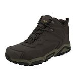 NORTIV 8 Men's Waterproof Hiking Boots Lightweight Mid Ankle Trekking Outdoor Tactical Combat Boots Brown Size 12 US/11 UK JS19001M