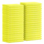 Avalon Towels Microfiber Cleaning Cloths (Value Pack of 36) Size 16" x 16", Highly Absorbent Cleaning Rags, Lint Free Cleaning Towels, Reusable and Washable, Microfiber Towels for Cars (Yellow)