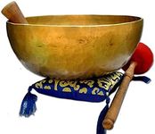 INDVIK 12 Inches Healing Meditation Tibetan Auntic Singing Bowl Hand Hammered Himalayan Singing Bowls From Nepal