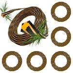 6 Pcs 0.080'' DWO1DT801 Replacement String Timmer Lines Compatible with DEWALT Weed Eater, Square Twisted Weed Eater String, 14Ft Per Roll Heavy Duty Trimmer String, 6 Rolls, Total Length 84 Ft.