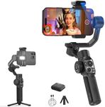 ZHIYUN Smooth 5S AI Combo 3-Axis Gimbal Stabilizer for iPhone 15 Pro Max & Android Smartphone Gimbal with AI Tracker, Built-in Fill Light, Tripod, Phone Stabilizer for Video Recording Vlog Filming