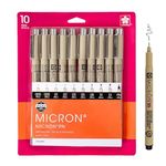 SAKURA Pigma Micron Black Ink Multi-tip Set, 10 Pack