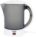 Adler Electric Travel Kettle Made of Plastic with Capacity of 0.6 Liter and 600 W Power AD 1268, Grey