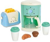 Casdon 66050 Breakfast Takeaway Set | Toy Coffee Maker & Toaster for Children Aged 3 Years & Up | Pop Up Toast Included