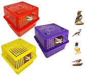 Sky Birds Breeding Box Finches Nest Box Basket,House Suitable for Finches/Sparrow,Small Birds (Pack of 3)