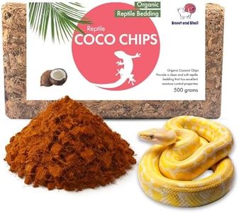 Coco Chip Reptile & Amphibian Bedding 1.1 lb - Perfect for Snakes, Lizards & Tortoises Tunneling - 100% Organic Coconut Chip - 500 Grams by Snout and Shell