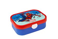 Mepal - Lunch Box Campus - Bento Lunch Box for Children - Lunch Box with Bento Compartment & Fork - Lunch Box with Clip Closure - BPA-Free & Dishwasher Safe - 750 ml - Spiderman