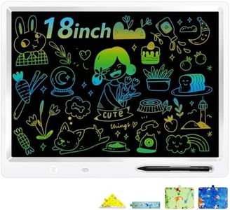 surekuo LCD Writing Tablet, 18 Inch Colorful Doodle Board, Erasable LCD Writing Tablet for Kids, Home School Office Perfect Gifts for Kids and Adults 3-12 Years Boy and Girls