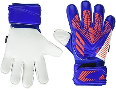 adidas Unisex-Child Match Fingersave Predator Goalie Gloves, Hi-Res Blue/Turbo/Core White, 7
