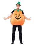 Smiffys Pumpkin Costume, Orange with Tabard & Hat, Halloween Adult Fancy Dress, Pumpkin Dress Up Costumes