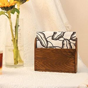 Consdan Napkin Holder, Wooden Napkin Holder, Suitable for Kitchen, Restaurant, Bar, Office, Parties, Home Décor (Soild Oak)