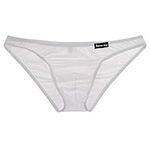 WWricotta Mens G-String Fashion Underwear Underpants Cotton Shorts Brief Sexy Push up Lingerie plus Size Vs Lingerie Large White