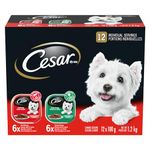 CESAR Adult Wet Dog Food Classic Loaf in Sauce Entrées - Beef - Turkey, 100g Tray (12 Pack)