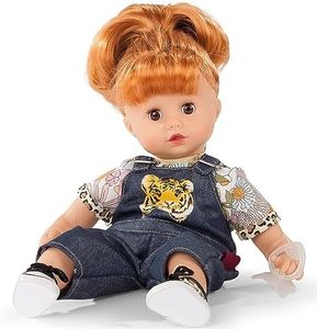 Götz 1920934 Muffin Wild Cat Doll - Poupée bébé de 33 cm de Haut avec des Yeux endormis Marron, des Cheveux Roux et Un Corps Doux - Poupée au Corps Doux dans Un Ensemble de 6 pièces