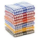 ALOUD CREATIONS 6pc Large Size Kitchen Towel | Dish Towels | Tea Towel | for Cleaning & Quick Drying of Plates & Glasses | 100% Cotton | Multicolour | 45 X 70 cm | Pack of 6