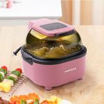 The Better Home FUMATO 1100W Digital Air Fryer for Home 6.8L|See Through Window, 5 Presets(Fry,Grill,Roast,Steam,Bake) Rapid Air Technology, Non-Stick Basket, 90% Less Fat, 1 Year Warranty-Cherry Pink