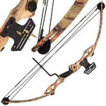 DNA Leisure 55lb Draw Weight Super Accurate High Power Camo Compound Tactical Rambo Style Archery Target Field Shooting Bow with Adjustable Sight & 29" Draw Length 200m Range