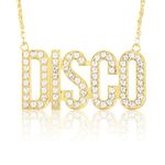 DSLSQD Disco Necklace for Men and Women, Disco Chain Hippie Necklace Accessories 70s Disco Outfits Men Disco Jewelry Metal Costume Gold Necklace for Men Women Disco Party Disco Costume Accessories