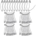 200 Pcs Curved Safety Pins Quilting Basting Pin Bent Safety Pins for Quick Basting Knitting and Quilting, Silver (2 Inch)