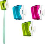 AUEAR, 3 Pack Toothbrush Head Covers with Suction Cup Anti Dust Toothbrush Cover Holder Great Toothbrush Protective Case for Home Travel Outdoor & Camping