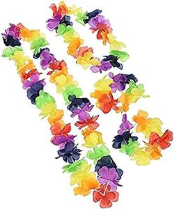 Unique Luau 4-Piece Flower Lei Set Luau 4-Piece Flower Lei Set, Multicolour, Multicolor