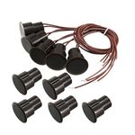 Sourcingmap N.C. Recessed Wired Security Window Door Contact Sensor Alarm Magnetic Reed Switch Brown RC-36 5pcs