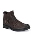 Delize Leather- Brown Men's matt Tumbled Leather Ankle Boots 61583-10