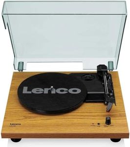 Lenco LS-10 Vinyl Record Player Bluetooth Turntable with Integrated Speaker Preamp, 33 45 78 RPM, Wood MDF Imported from EU