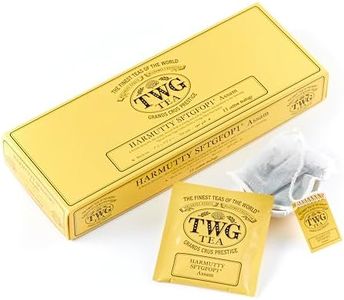 TWG Tea | Harmutty SFTGFOP1 | Black Tea | Single Estate Assam | 15 Hand Sewn Cotton Tea Bags | Gift Set