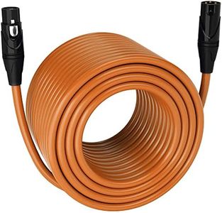 LyxPro 300 Feet XLR Microphone Cable Balanced Male to Female 3 Pin Mic Cord for Powered Speakers Audio Interface Professional Pro Audio Performance and Recording Devices - Orange