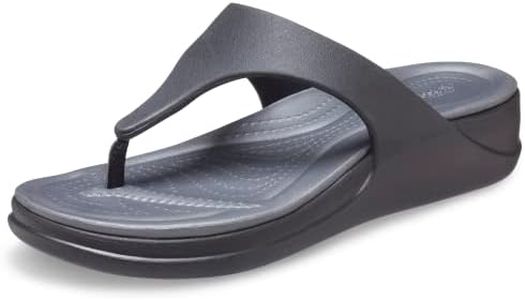 Crocs Women's Boca Wedge Flip Flops | Sandals, Black