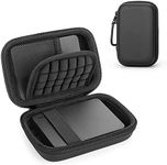 Hard Drive Case for Portable External WD Elements/WD My Passport/Toshiba Canvio Basics/Seagate Hardrive, Protective Cover Storage Bag (Black)