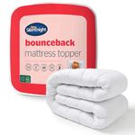 Silentnight Bounceback Topper - Sleep Support Mattress Topper Luxury Soft Cosy - Machine Washable Bed Toppers Covers Pad,White,King