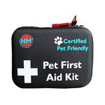 Pet First Aid Kit for Dogs & Cats |60-Piece First Aid Bag for Pets, Animals | Perfect for Travel Emergencies with Pet First Aid Guide Book and Instructions | Certified Pet Friendly