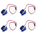 DIYmalls Feetech FS90R Continuous Rotation Micro RC Servo 360 Motor Analog 6V for Arduino Microbit (Pack of 4)