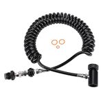 Alomejor Paintball Adapter Hose Remote Coil Hose Line with Quick Disconnect Release Adapter Cylinder Connection Valve Hose for HPA CO2