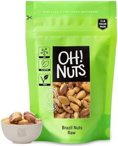 Oh! Nuts Fresh Jumbo Raw Brazil Nuts - 2lb Bag Unshelled & Whole Organic Natural Superfood No PPO, Probiotic | Keto-Friendly Vegan & Kosher, Healthy Protein Snack