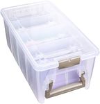 ArtBin Semi Satchel Photo Storage Photo & Craft Organizer Set, Large Box with [8] Plastic Storage Cases Inside, Clear