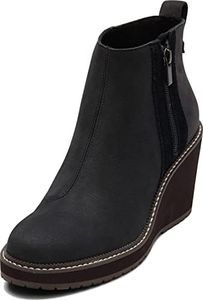 TOMS Femme Women Raven Boot_Water Resistant Chaussure Bateau, Noir, 36.5 EU