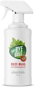 Bed Bug Spray for Getting Rid of Bed Bugs Permanently. Say Bye Bugs - a Non-Toxic, Kill on Contact Bed Bug Treatment That Doesn't Stain & is Odor Free. Simply Shake & Spray (1x 16oz).