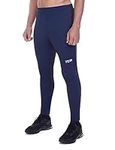 TCA Men's Winter Thermal Cycling Trousers for Running Cycling Walking Hiking Trousers with Zip Pockets - Navy Blazer, L