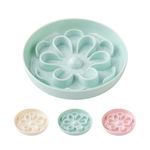 Slow Feeder Cat Food Bowl - Melamine Slow Eating Cat Bowl for Dry Wet Food - Cute Blossom Maze Cat Dish Healthy Feeding - Fun Interactive Cat Plate Whisker Friendly - Dishwasher Safe - 6.3''W x 1.1''H