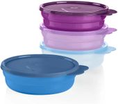 Tupperware Microwave Reheatable Cereal Bowls Set - Dishwasher Safe & BPA Free - (4 Bowls + 4 Lids)