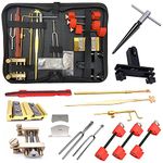 Jiayouy 15 Pieces Violin Repairing Maintenance Tool Kit with Carry Bag Luthier Tools Violin Making tools with Tuning Fork Violin Peg Reels Shaver Violin Clamp Sound Post Inserter T Handle Reamer