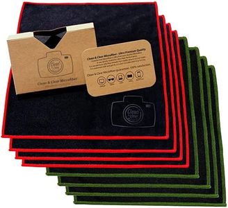 Clean & Clear Microfiber Cleaning Cloth, EXTRA LARGE [8 Pack] ULTRA PREMIUM Microfiber Cleaning Cloth - Microfiber Cloth for Camera Lens, Glasses, Screens, and all Lens.