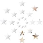 40pcs Stars Mirror Wall Stickers, S