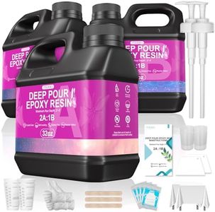 Puduo Deep Pour Epoxy Resin 96OZ Kit, 2-4 inch Ultra-Clear Casting Resin