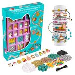 Fashion Angels Squishmallows Mix & Match Bracelet Design Kit - Makes 10 Bracelets - Includes 10 Squishmallows Charms, 10 Gem Beads, Assorted Beads and More - Join The Squish Squad - Ages 8 and Up