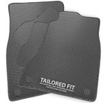 Rubber Car Mats FOR Toyota Yaris/Hybrid 2020+ Luxury Diamond Rubber - Grey Ribbed Trim [DIAMRUB-2525]