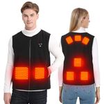 YOYI YOYI Heated Vest Jacket for Men Women,Rechargeable Electric Warm vest,Heated Body for Outdoor, Battery Not Included, Heated Vest, XX-Large